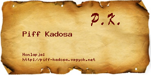 Piff Kadosa névjegykártya